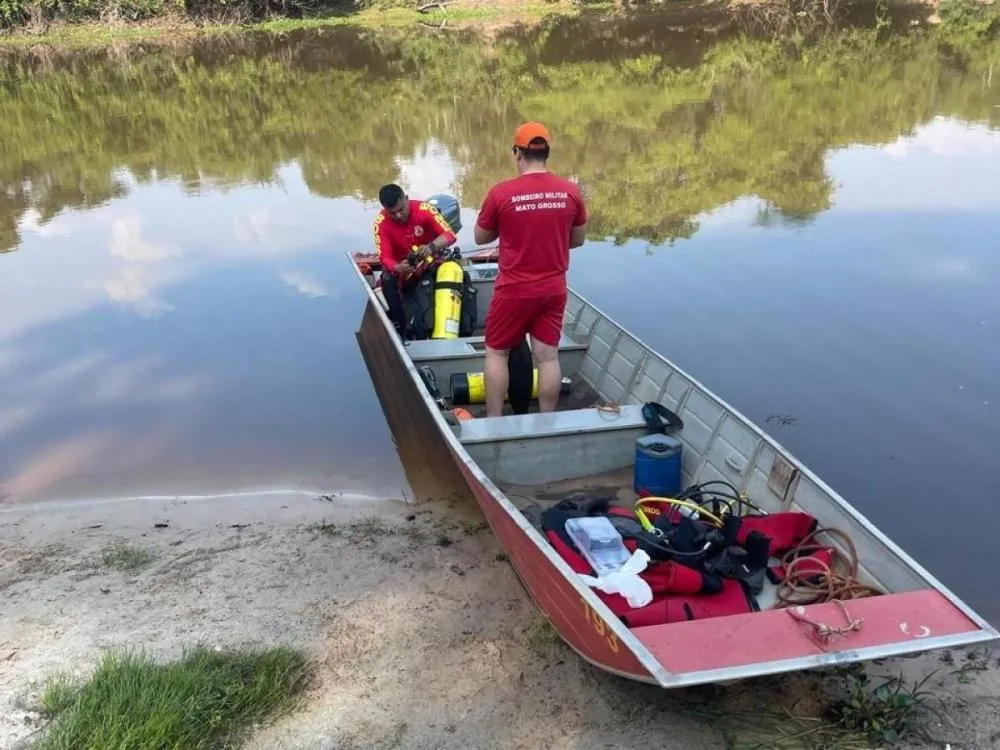 Corpo de Bombeiros localiza corpo de homem que se afogou no Rio Tapirapé