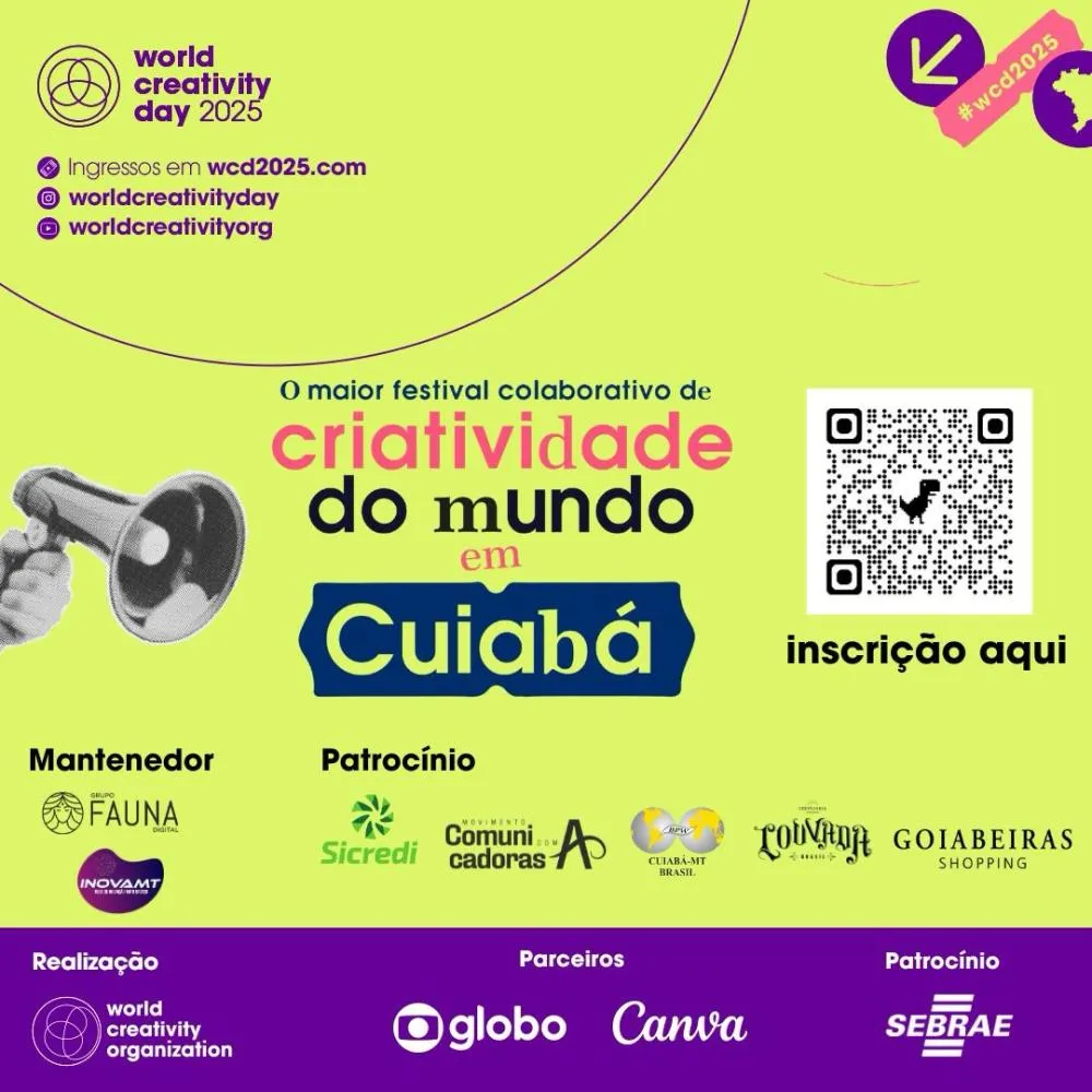 World Creativity Day Cuiabá 2025: Ingressos Gratuitos Já Disponíveis!