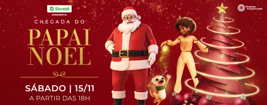 Chegada do Papai Noel no Estação