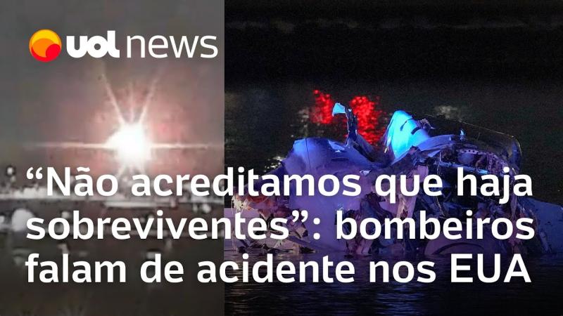Avião e helicóptero colidem: Não acreditamos que haja sobreviventes, dizem bombeiros nos EUA