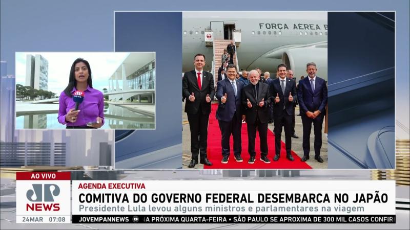 Comitiva de Lula chega ao Japão para buscar novas parcerias comerciais