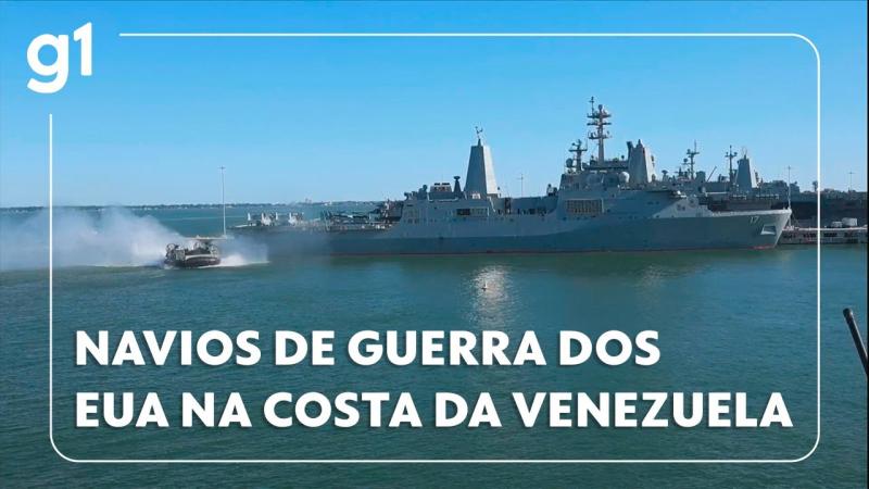 EUA divulgam imagens de navios de guerra em operação no Oceano Atlântico